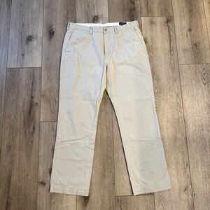 Polo Ralph Lauren Chino Pants Mens 36x32 Tan Classic Fit Cotton Twill Khaki #G84